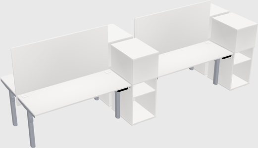 Shared electric desk + cabinet