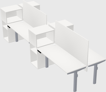 Shared electric desk + cabinet