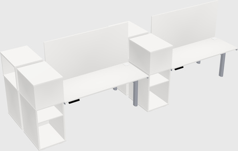 Shared electric desk + cabinet