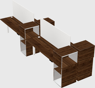 Shared electric desk + cabinet