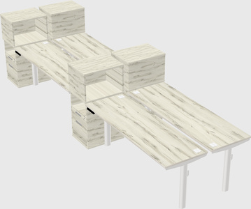 Shared electric desk + cabinet