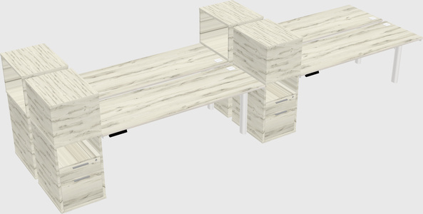 Shared electric desk + cabinet