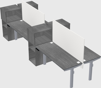 Shared electric desk + cabinet