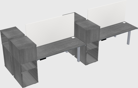 Shared electric desk + cabinet