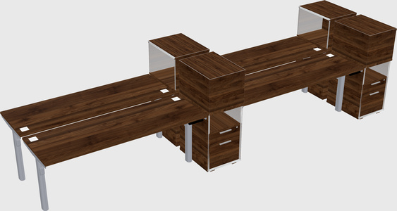 Shared electric desk + cabinet