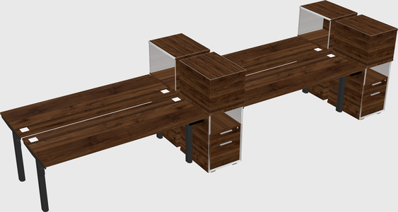 Shared electric desk + cabinet