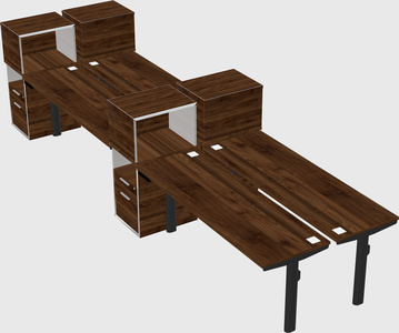 Shared electric desk + cabinet