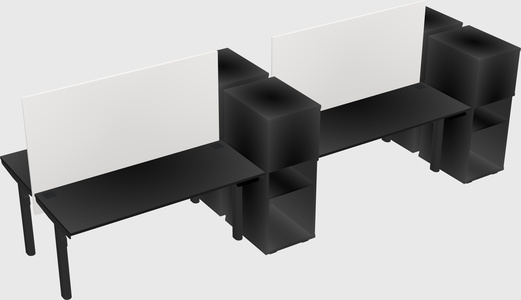 Shared electric desk + cabinet