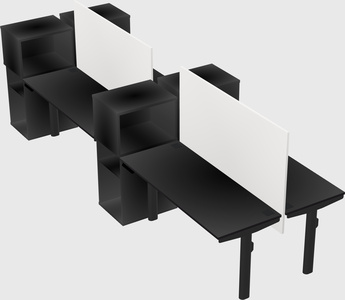 Shared electric desk + cabinet