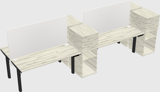 Shared electric desk + cabinet