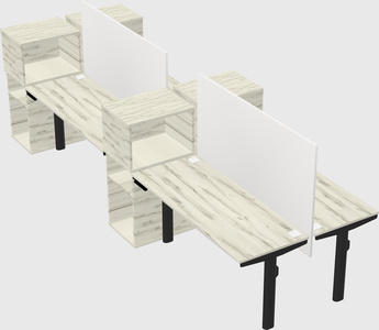 Shared electric desk + cabinet