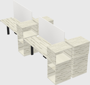 Shared electric desk + cabinet