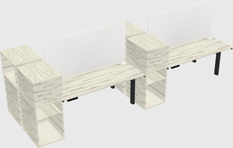 Shared electric desk + cabinet