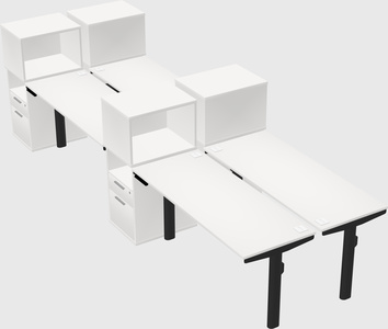 Shared electric desk + cabinet