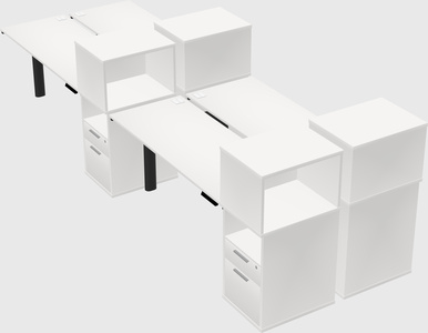 Shared electric desk + cabinet