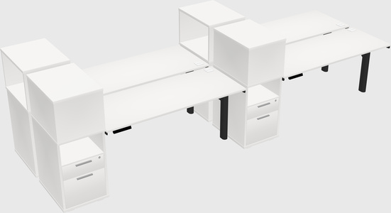 Shared electric desk + cabinet