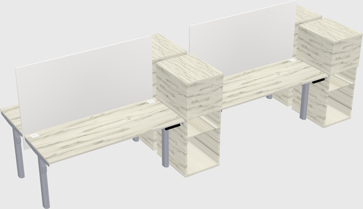 Shared electric desk + cabinet