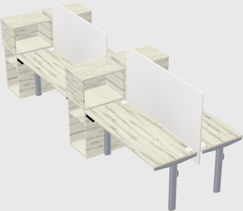 Shared electric desk + cabinet