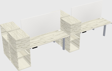 Shared electric desk + cabinet