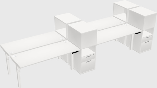 Shared electric desk + cabinet