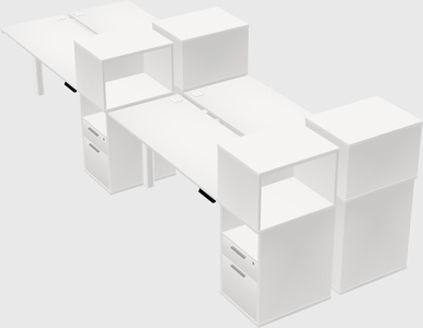 Shared electric desk + cabinet