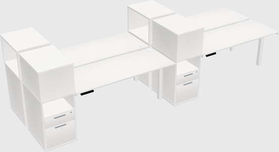 Shared electric desk + cabinet