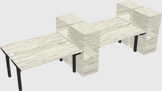 Shared electric desk + cabinet