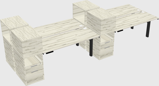 Shared electric desk + cabinet