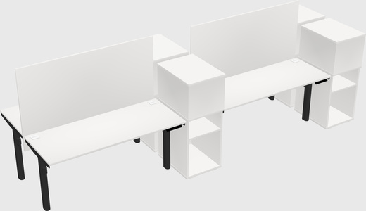 Shared electric desk + cabinet
