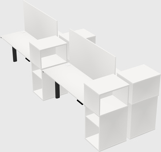Shared electric desk + cabinet