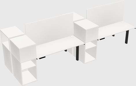 Shared electric desk + cabinet