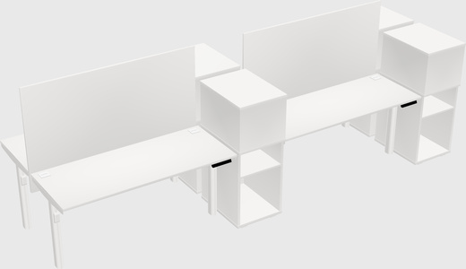 Shared electric desk + cabinet