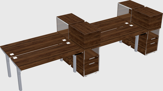 Shared electric desk + cabinet
