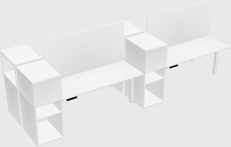 Shared electric desk + cabinet