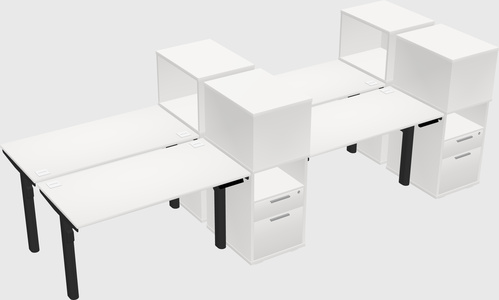 Shared electric desk + cabinet