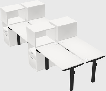 Shared electric desk + cabinet