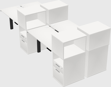 Shared electric desk + cabinet
