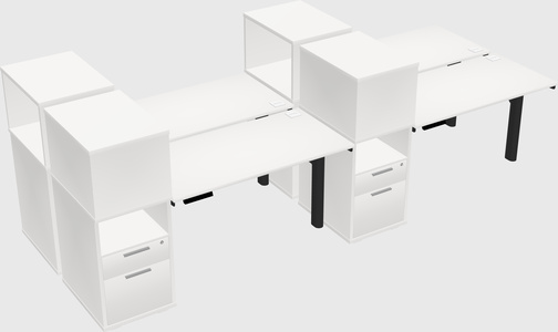 Shared electric desk + cabinet