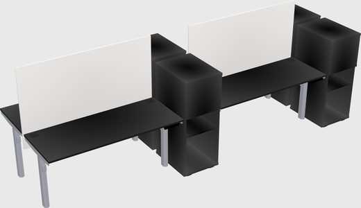 Shared electric desk + cabinet