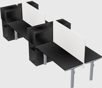 Shared electric desk + cabinet