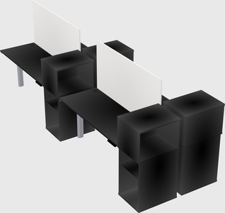Shared electric desk + cabinet