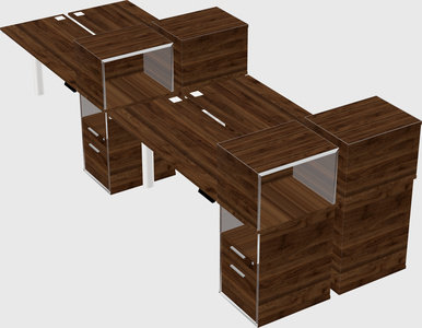 Shared electric desk + cabinet