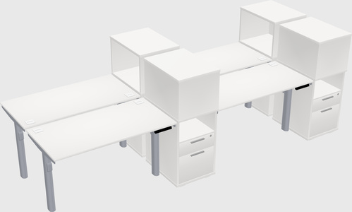 Shared electric desk + cabinet