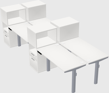 Shared electric desk + cabinet