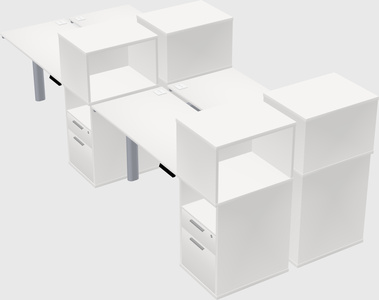 Shared electric desk + cabinet