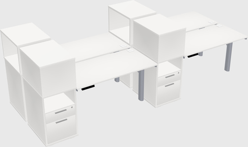 Shared electric desk + cabinet