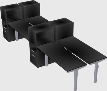 Shared electric desk + cabinet