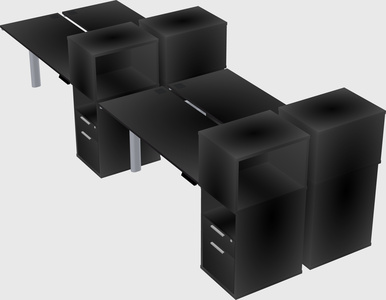 Shared electric desk + cabinet