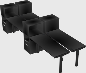 Shared electric desk + cabinet