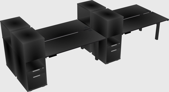 Shared electric desk + cabinet